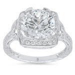 Cushion Cut White Gold Halo Diamond Semi-Mount Ring
