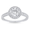 White Gold Halo Semi-Mount Ring