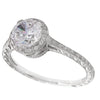 White Diamond Halo Semi-Mount Ring