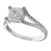 Diamond Halo Semi-Mount Ring