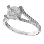 Diamond Halo Semi-Mount Ring