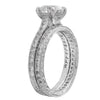 White Diamond Band & Semi-Mount Engagement Ring Set