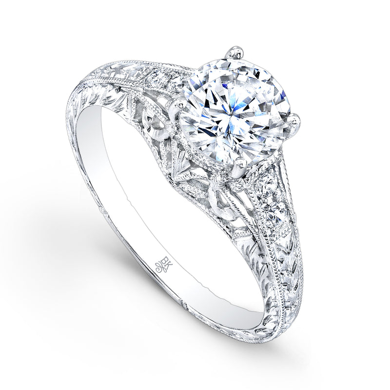 White Diamond Semi-Mount Ring