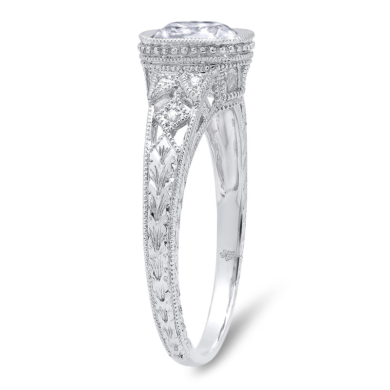 White Diamond Semi-Mount Ring