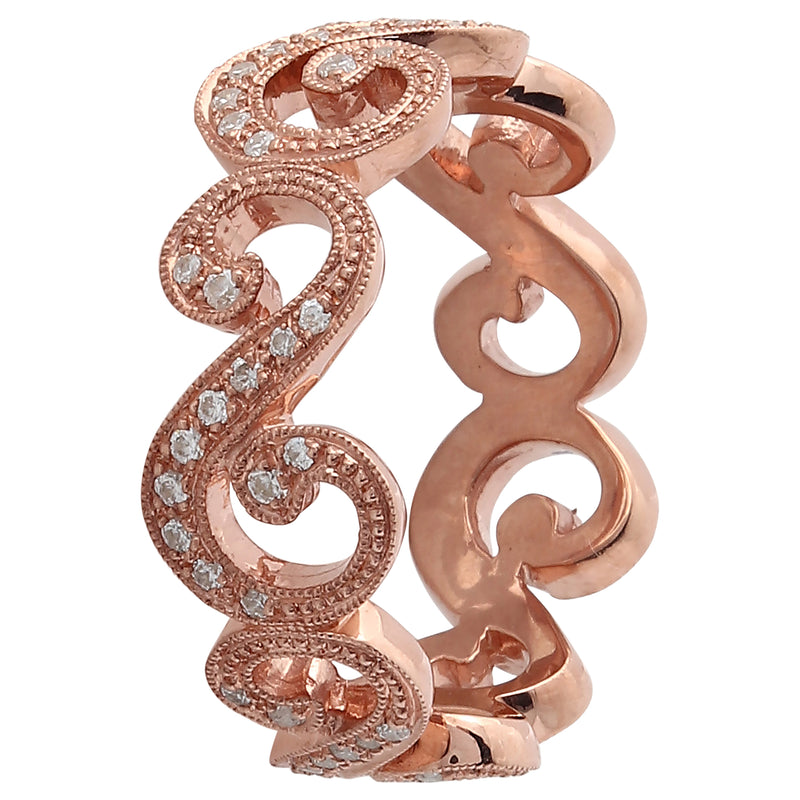 SWIRL ETERNITY ROSE GOLD BAND