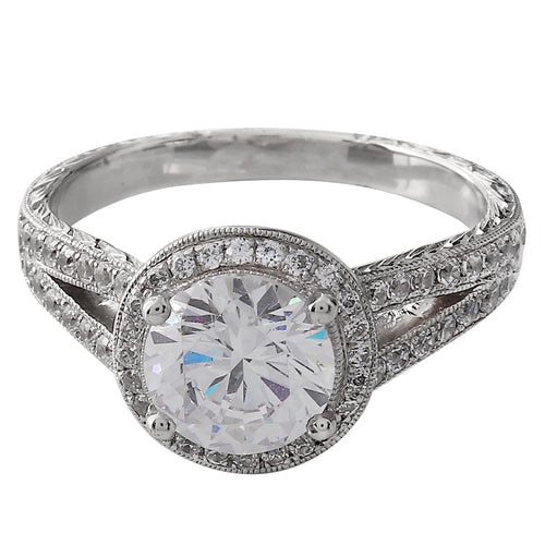 Diamond Engagement Semi-Mount Halo Ring