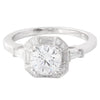 Diamond & Halo Semi Mount Ring