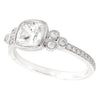Bezel Set Cushion Center Engagement Semi-Mount