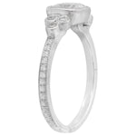Bezel Set Cushion Center Engagement Semi-Mount