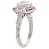 Diamond & Ruby Semi Mount Center Ring