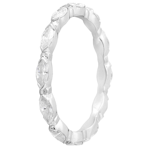 MARQUISE DIAMOND ETERNITY WHITE GOLD BAND