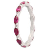 RUBY MARQUISE ETERNITY WHITE GOLD BAND