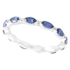 SAPPHIRE MARQUISE ETERNITY WHITE GOLD BAND