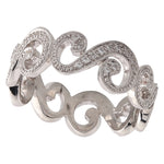 SWIRL ETERNITY WHITE GOLD BAND