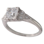 DIAMOND MOUNT SET WITH A 6.5RD CENTER WHITE GOLD RING