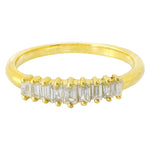 CHANNEL SET BAGUETTE DIAMOND YELLOW GOLD RING