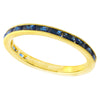 SAPPHIRE SET 3/4 WAY AROUND YELLOW GOLD BAND