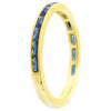 SAPPHIRE SET 3/4 WAY AROUND YELLOW GOLD BAND