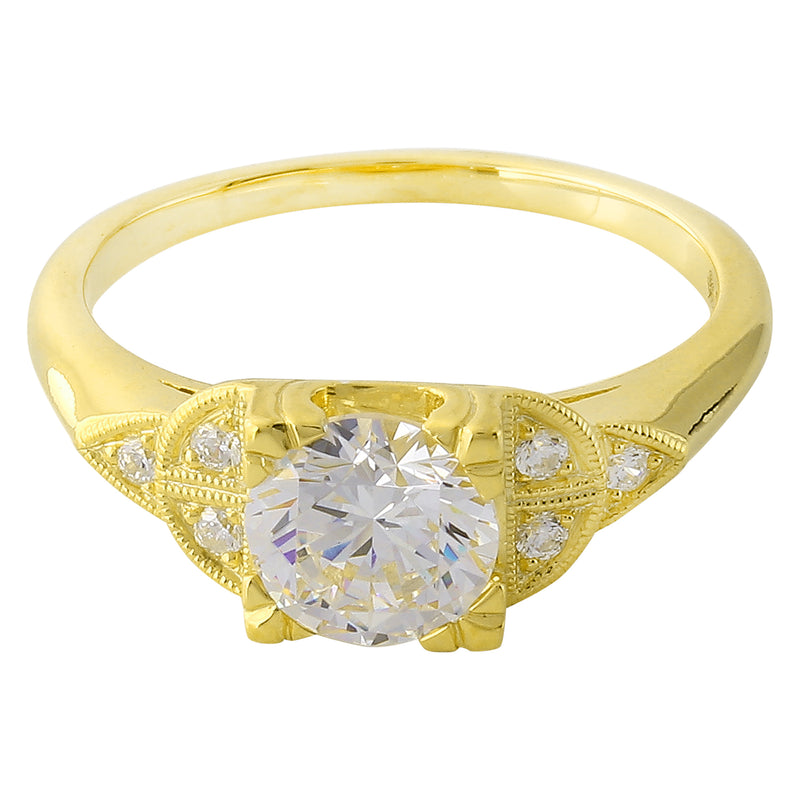 DIAMOND MOUNT CENTER YELLOW RING