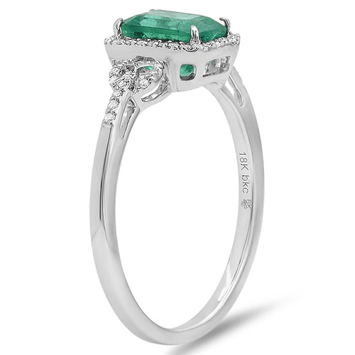 Diamond & Emerald Emerald Cut Mount Ring