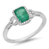 Diamond & Emerald Emerald Cut Mount Ring