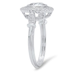 Diamond Halo Engagement Semi-Mount Ring