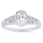 White Diamond Semi-Mount Ring