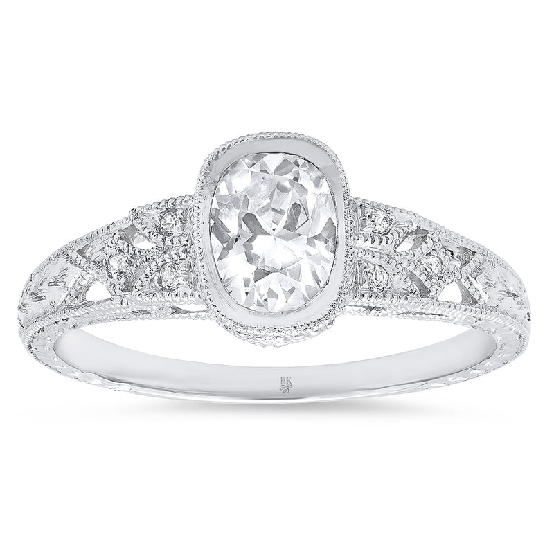White Diamond Semi-Mount Ring