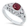 Vintage Inspired Diamond & Ruby Semi-Mount Ring