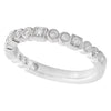 Prong and Bezel Set Round Diamond Band Halfway Around