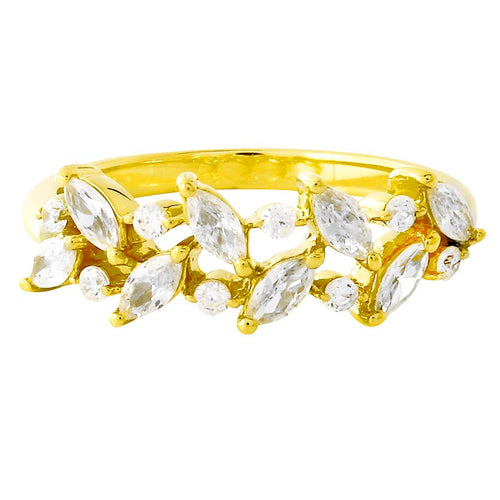 Marquise Cut Diamond Floral Band