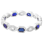 Diamond and Sapphire Eternity Band