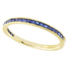 Channel Set French Cut Sapphire Band Halfway Around