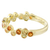 Bezel Set Citrine and Yellow Sapphire Band Halfway Around
