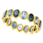 Bezel Set Blue Topaz Eternity Band