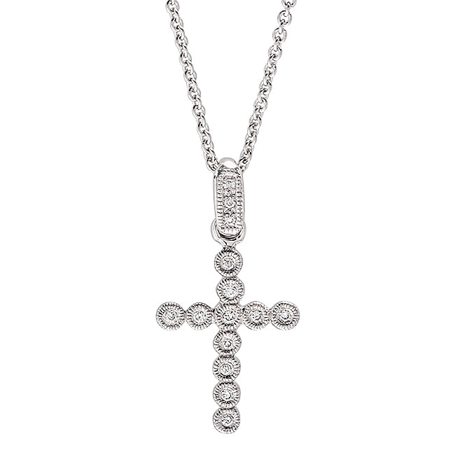 Diamond Bezel Cross Pendant