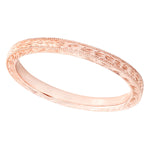 Solid Rose Gold Engraved Band