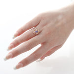 Oval Tanzanite Center in Rose Gold Vintage Mount