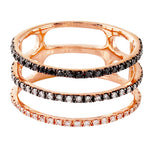 Three in One Diamond & Black Diamond Band