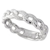 Gold Chain Link Band with Diamonds