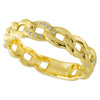 Gold Chain Link Band with Diamonds