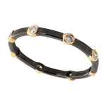 Yellow Gold Black Rhodium Plated Diamond Eternity Band