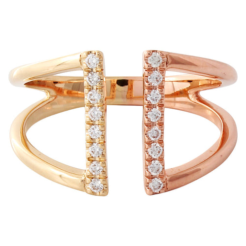 Two-Tone Rose and Yellow Gold Fashion Band