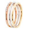 Rose, White and Yellow Gold Diamond 3-In-1 Band