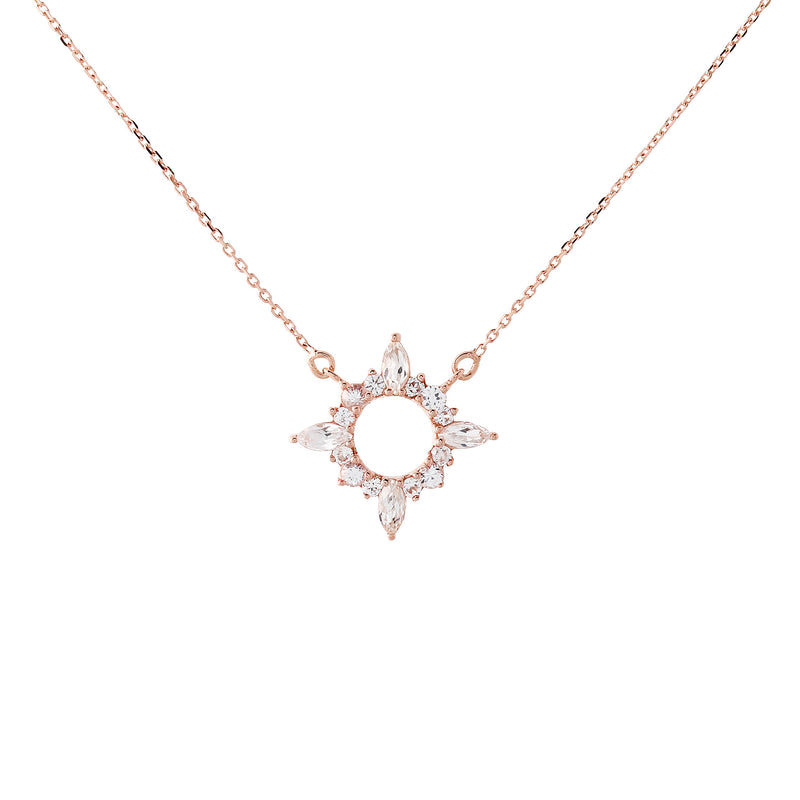 White Sapphire North Star Pendant