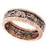 Rose Gold Eternity Band Rhodium Plated