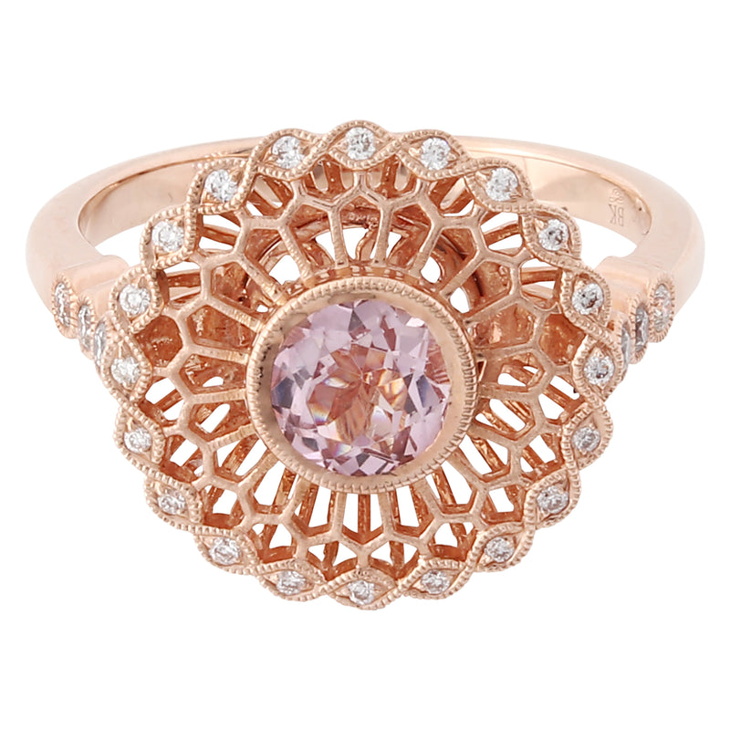 Vintage Inspired Morganite Center Fashion Mount