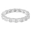 Bar Set Princess Cut Diamond Three Sided Eternity Band