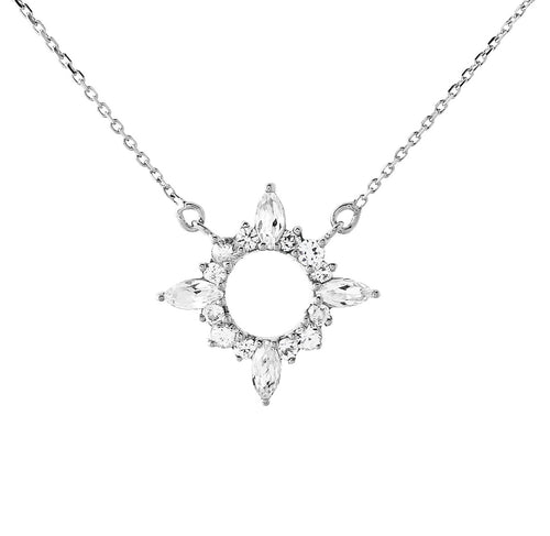 White Sapphire North Star Pendant