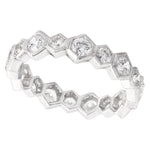 Hexagon Bezel Diamond Eternity Band